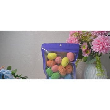 Decorative speckled Easter eggs, 3&times;4 cm, pack of 18, colour multicolour - 27010047
