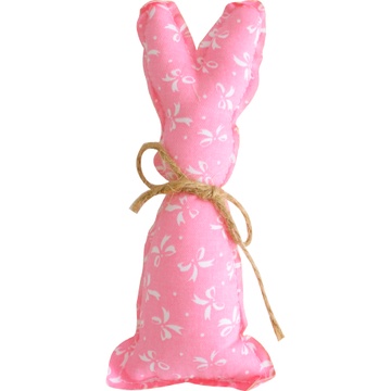 Пасхальный кролик розовый с бантиками 753687