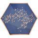 Paper plates, hexagonal, navy with rose gold, 22 cm, 10 pcs - 317434