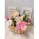 Imitation rattan woven basket, set of 2, oval, with tassels, 20&times;16&times;12.5 cm - 27011902