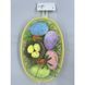 Easter basket with eggs, in a basket with mesh, 4&times;6 cm, design 3 - 27011452