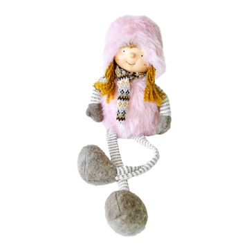 М'яка іграшка Дівчинка в пухнастому рожевому мал 822178