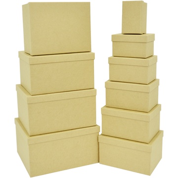 Подарункові картонні коробки 17108131, комплект 10шт. крафт