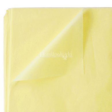 Бумага тишью, светло-желтая, 50х70см, 104102, пак.50шт.