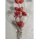 Easter branch with eggs, 2&times;3 cm, pack of 10, colour red - 27010550