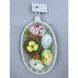 Easter basket with eggs, in a basket with mesh, 4&times;6 cm, design 6 - 27011455