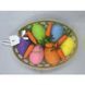 Easter basket with eggs, in a basket with mesh, 5&times;7 cm, design 1 - 27011405