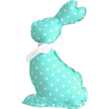 Пасхальный кролик голубой в горошек с бантиком 753690