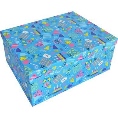 Blue festive pattern gift boxes with cakes, set of 10 pcs, 11102875