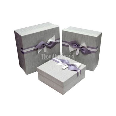 Набор подарочных коробок квадратных с бантом 3шт 41031006