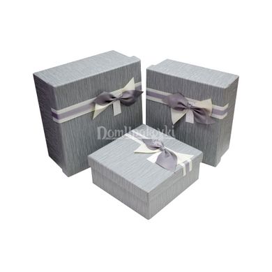 Набор подарочных коробок квадратных с бантом 3шт 41035247
