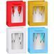 Paper gift bag with window 30 &times; 41.5 &times; 12 cm, assorted 4 colours, rope handles, 3294L