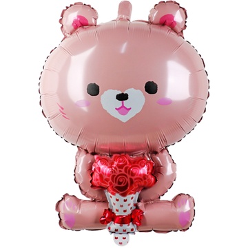 Кулька фольгована Ведмедик рожевий 331734