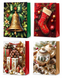 Gift bag S 18&times;23&times;10 cm, with Christmas decor, cord handles, 1549S