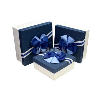 Набор подарочных коробок квадратных с бантом 3шт 41031023