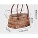 Imitation rattan woven basket, oval, 25&times;12&times;26 cm - 27012009