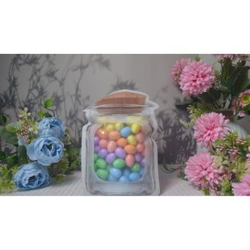 Decorative glitter Easter eggs, 1.5&times;1.8 cm, pack of 80, colour beige - 27010006