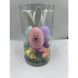 Easter decoration, in a clear tube, with a bunny, 3&times;5 cm, design 2 - 27011561