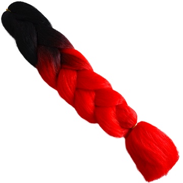 Канекалон коса омбре (черный+красный) 307173