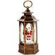 Hexagonal lantern lamp, bronze, with Santa, musical