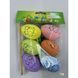 Decorative Easter eggs set, in a bag with header card, 4&times;6 cm, design 3 - 27011717