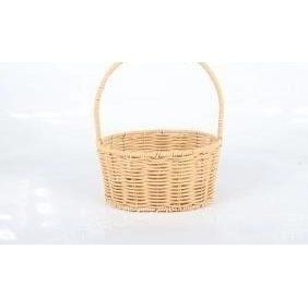 Imitation rattan woven basket, oval, 20&times;15&times;23 cm - 27011868