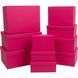 Hot pink / fuchsia plain gift boxes, set of 10 pcs, 11101064