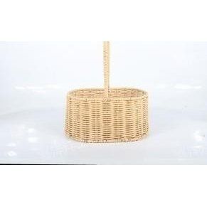 Imitation rattan woven basket, oval, 20&times;15&times;23 cm - 27011869