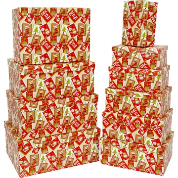 Подарункові картонні коробки 14108458, компл.10 шт