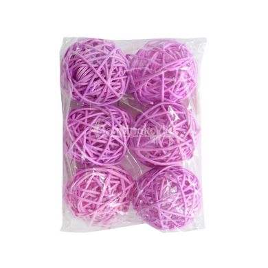 Набор шаров 6шт 5см 2532 фиолетовый