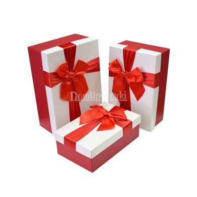 Набор подарочных коробок прямоугольных с бантом 3шт 11035322