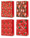 Пакет L 30&times;41,5&times;12 см, красный голографический с леденцами, ручки-шнурки, 1552L