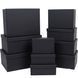 Black plain gift boxes, set of 10 pcs, 11101073